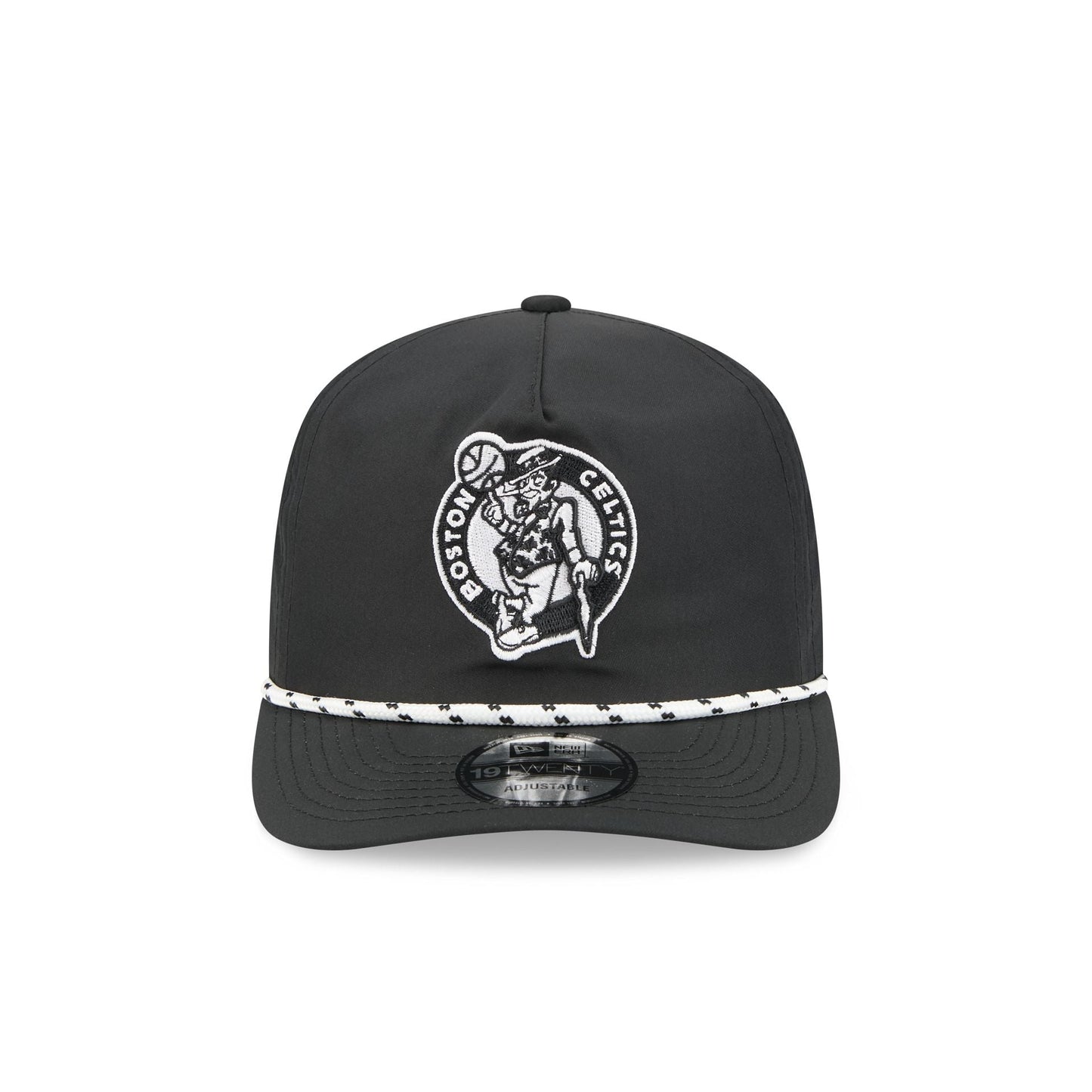 Boston Celtics Black and White Rope 19TWENTY Snapback Hat