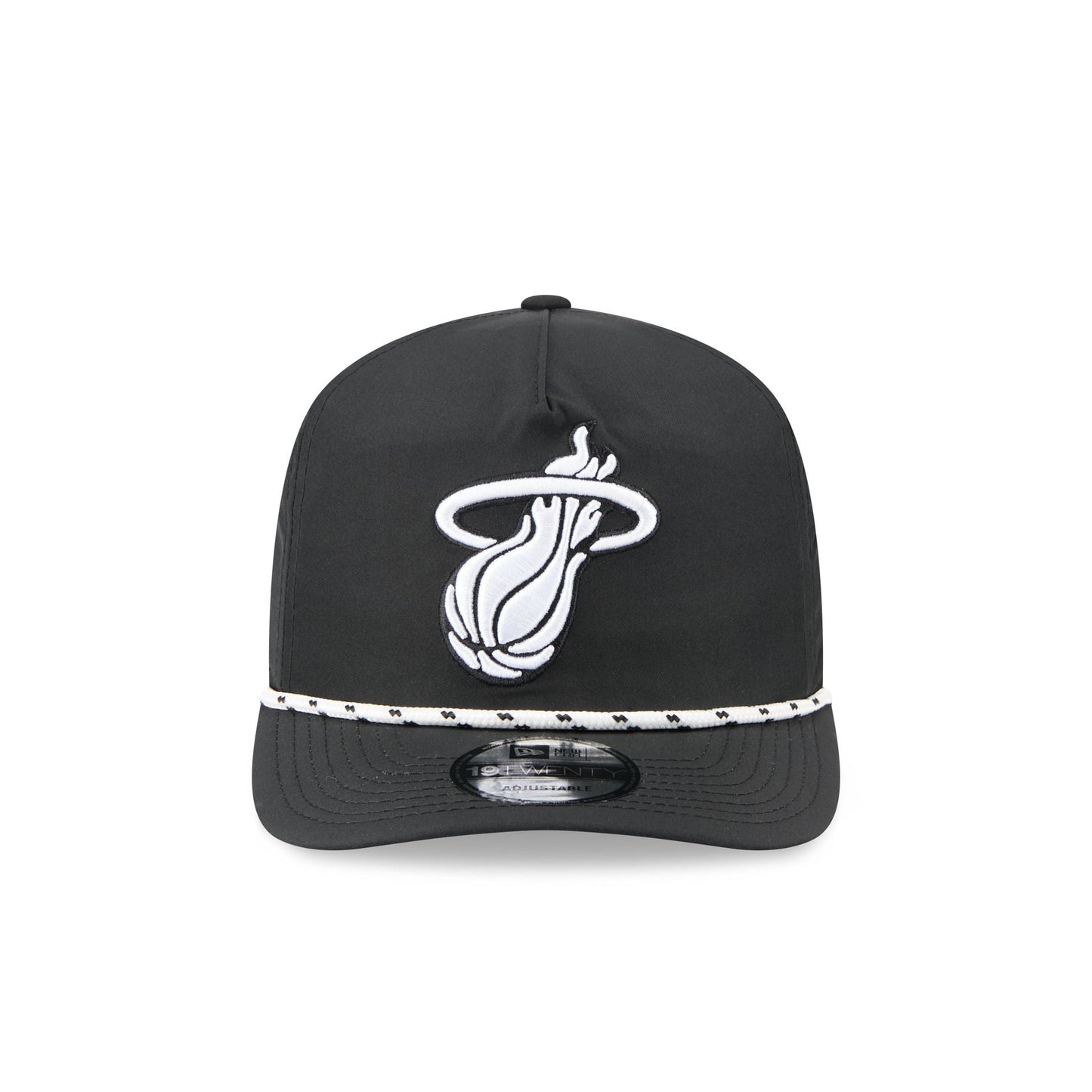 Miami Heat Black and White Rope 19TWENTY Snapback Hat