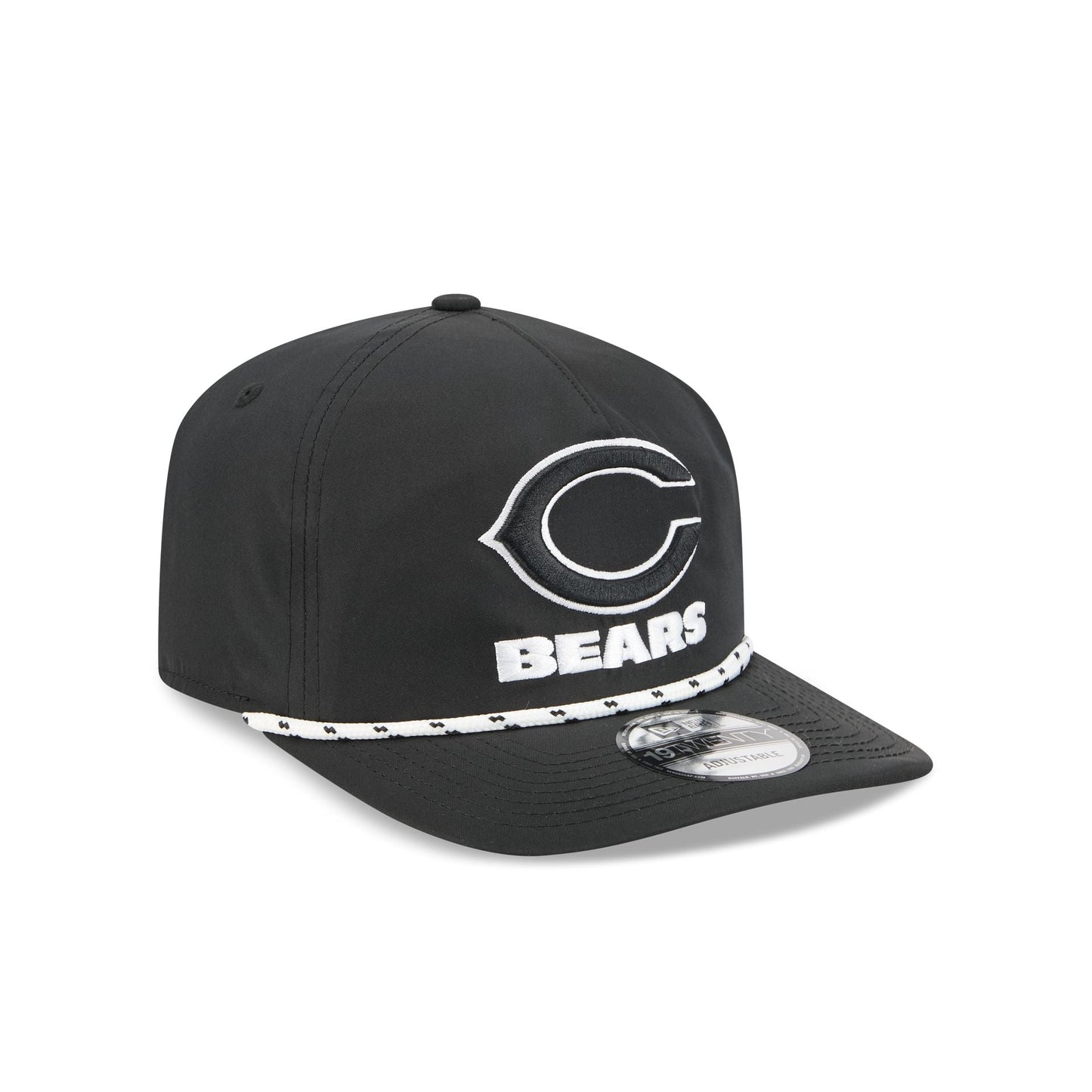 Chicago Bears Black and White Rope 19TWENTY Snapback Hat