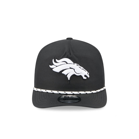 Denver Broncos Black and White Rope 19TWENTY Snapback Hat