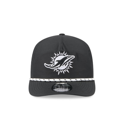 Miami Dolphins Black and White Rope 19TWENTY Snapback Hat