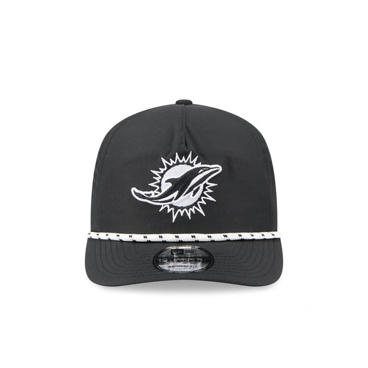 Miami Dolphins Black and White Rope 19TWENTY Snapback Hat