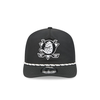 Anaheim Ducks Black and White Rope 19TWENTY Snapback Hat
