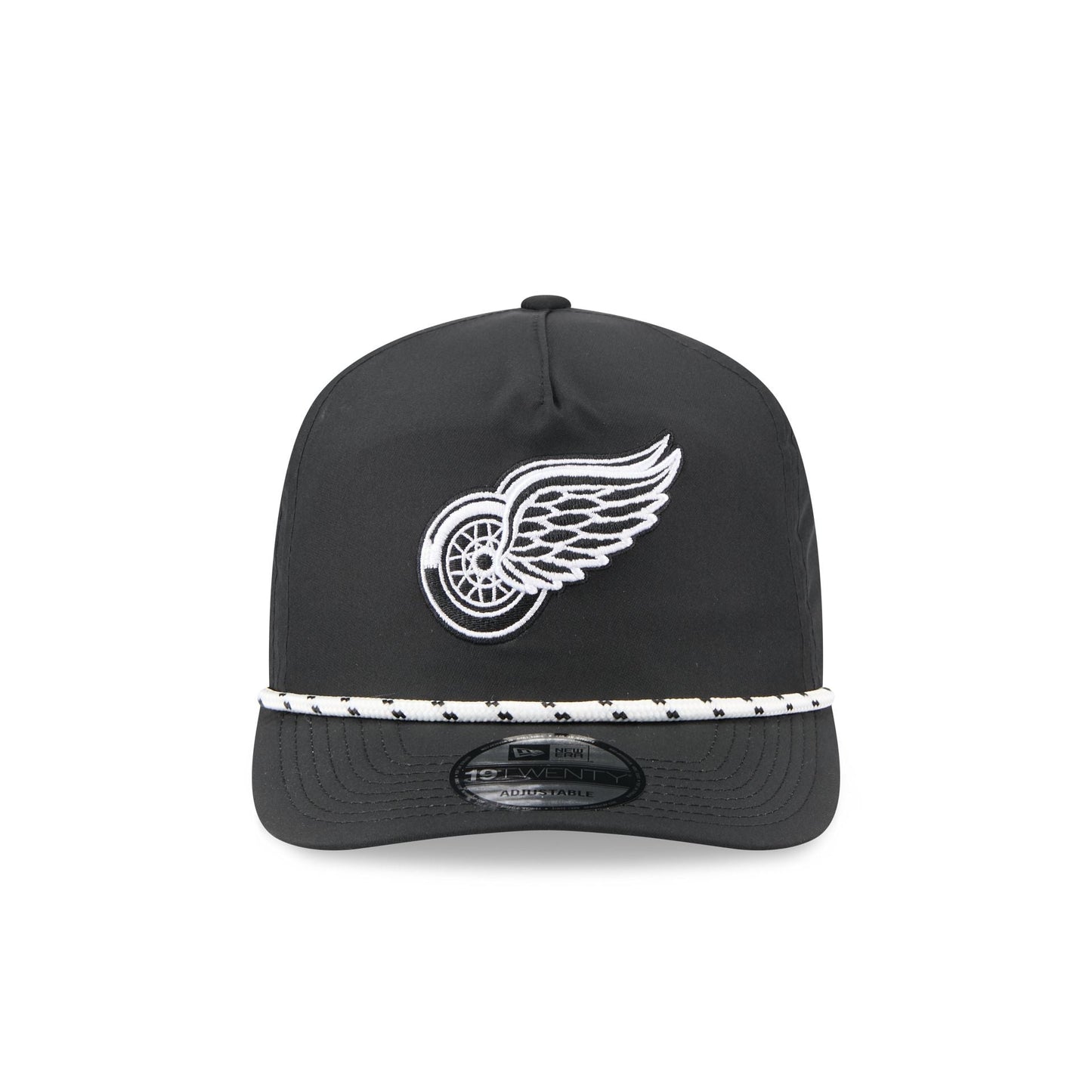 Detroit Red Wings Black and White Rope 19TWENTY Snapback Hat