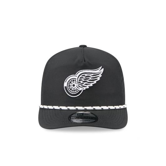 Detroit Red Wings Black and White Rope 19TWENTY Snapback Hat