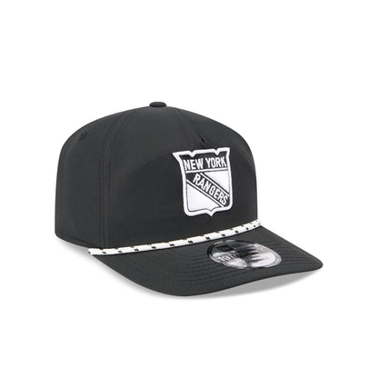 New York Rangers Black and White Rope 19TWENTY Snapback Hat