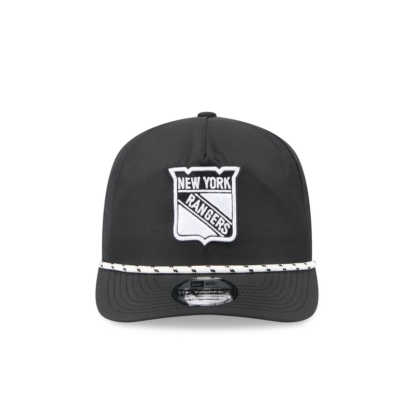 New York Rangers Black and White Rope 19TWENTY Snapback Hat