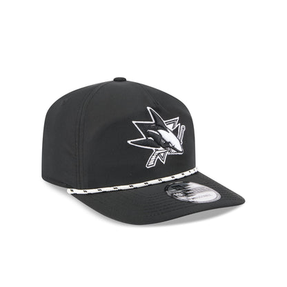 San Jose Sharks Black and White Rope 19TWENTY Snapback Hat