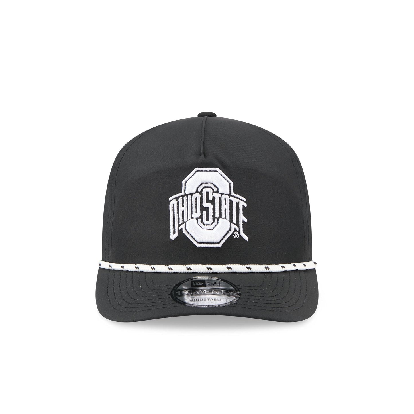 Ohio State Buckeyes Black and White Rope 19TWENTY Snapback Hat