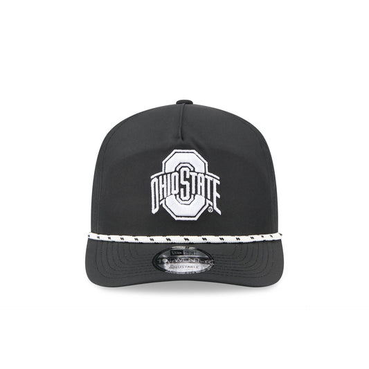 Ohio State Buckeyes Black and White Rope 19TWENTY Snapback Hat