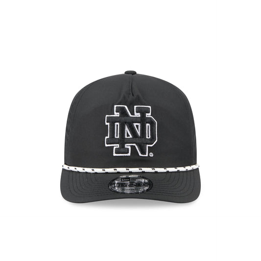 Notre Dame Fighting Irish Black and White Rope 19TWENTY Snapback Hat