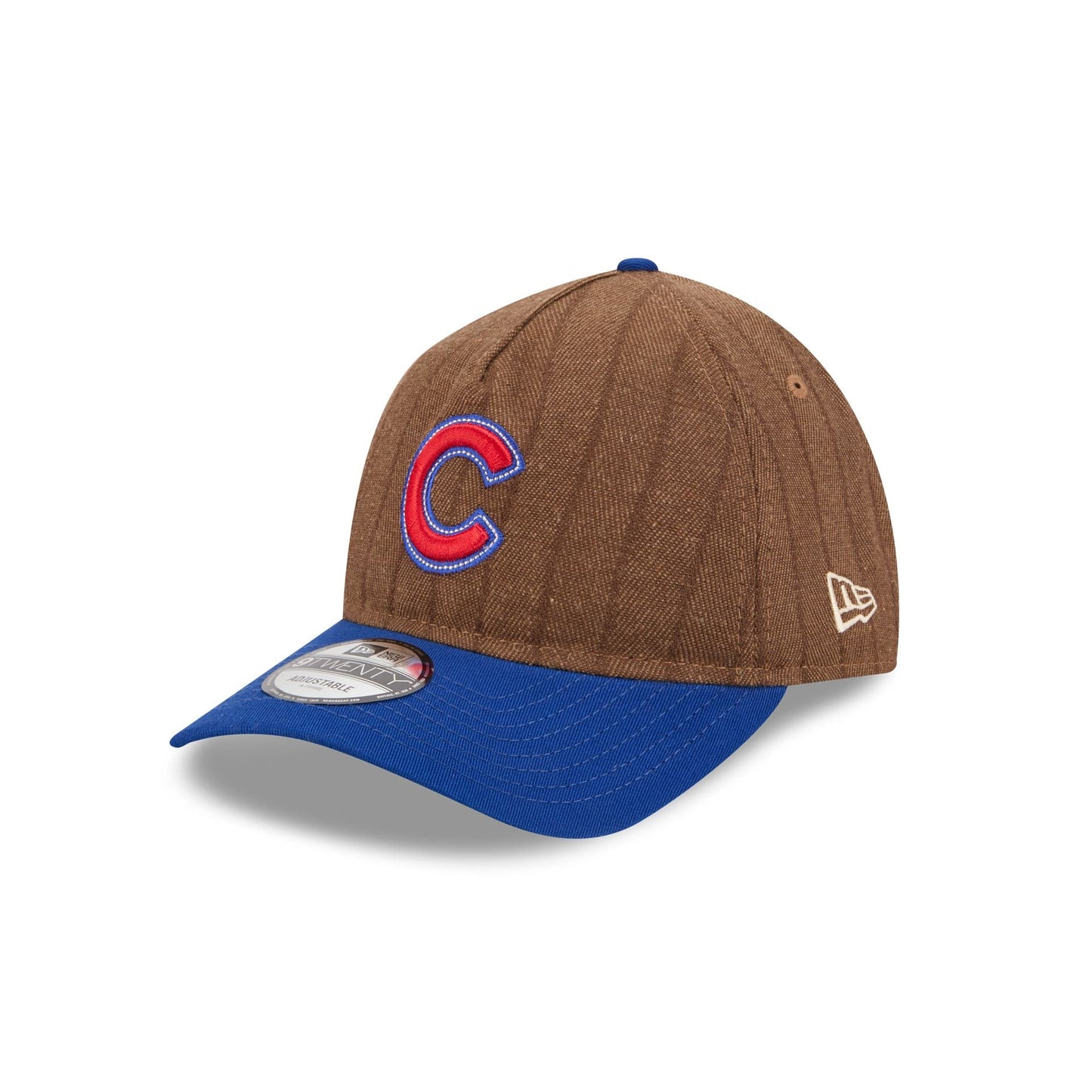 Chicago Cubs Three Looms Wool Pinstripe 9TWENTY A-Frame Adjustable Hat