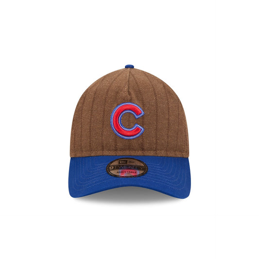 Chicago Cubs Three Looms Wool Pinstripe 9TWENTY A-Frame Adjustable Hat