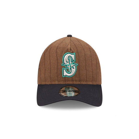 Seattle Mariners Three Looms Wool Pinstripe 9TWENTY A-Frame Adjustable Hat