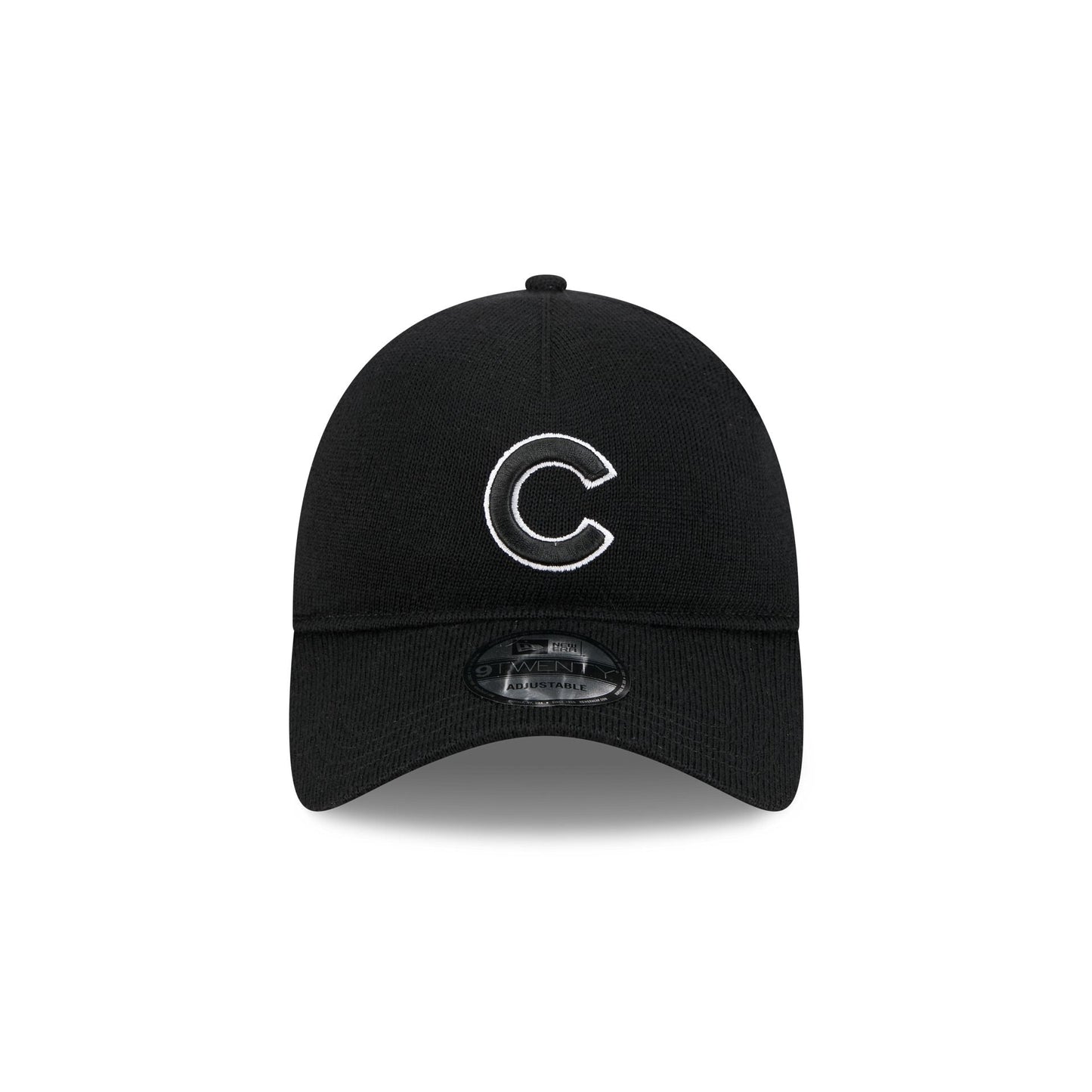 Chicago Cubs Merino Wool Black 9TWENTY Adjustable Hat