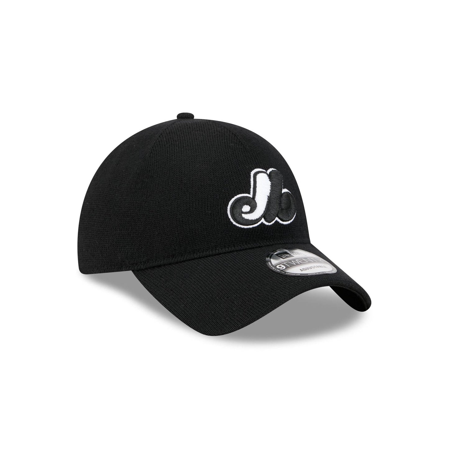Montreal Expos Merino Wool Black 9TWENTY Adjustable Hat