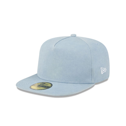 New Era Cap Washed Twill Sky Blue 59FIFTY A-Frame Fitted Hat