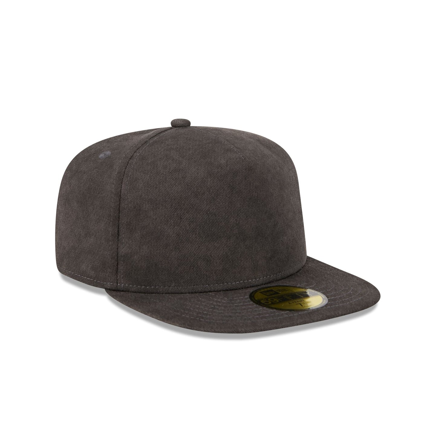 New Era Cap Washed Twill Black 59FIFTY A-Frame Fitted Hat