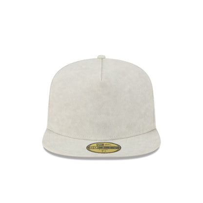 New Era Cap Washed Twill Light Biege 59FIFTY A-Frame Fitted Hat