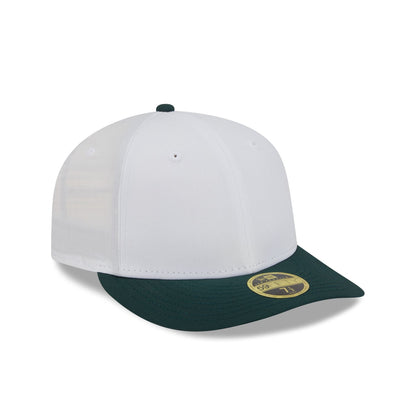New Era Cap Cotton Nylon Dark Green Visor Low Profile 59FIFTY Fitted Hat