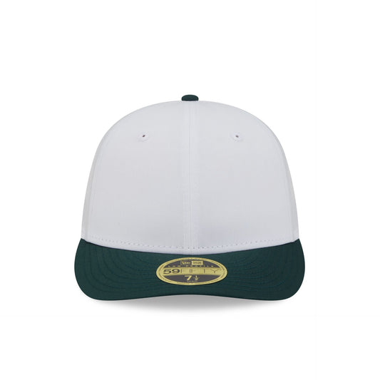 New Era Cap Cotton Nylon Dark Green Visor Low Profile 59FIFTY Fitted Hat