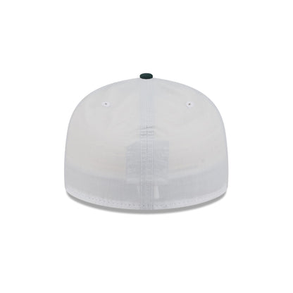 New Era Cap Cotton Nylon Dark Green Visor Low Profile 59FIFTY Fitted Hat
