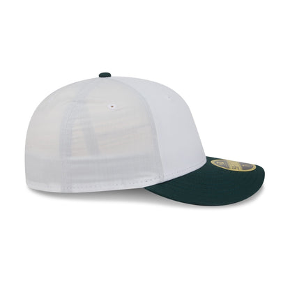 New Era Cap Cotton Nylon Dark Green Visor Low Profile 59FIFTY Fitted Hat