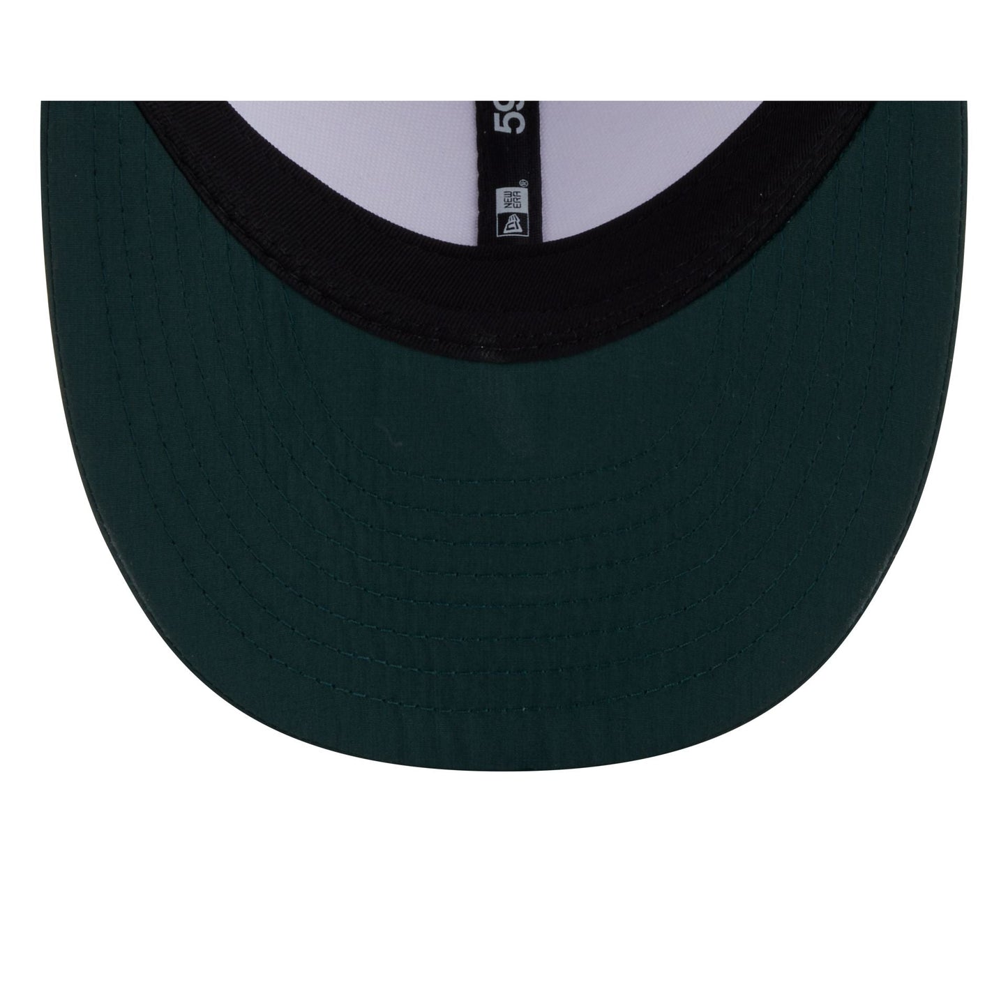 New Era Cap Cotton Nylon Dark Green Visor Low Profile 59FIFTY Fitted Hat