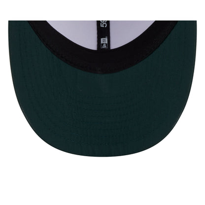 New Era Cap Cotton Nylon Dark Green Visor Low Profile 59FIFTY Fitted Hat