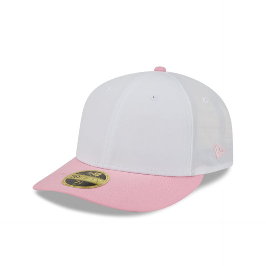 New Era Cap Cotton Nylon Pink Visor Low Profile 59FIFTY Fitted Hat