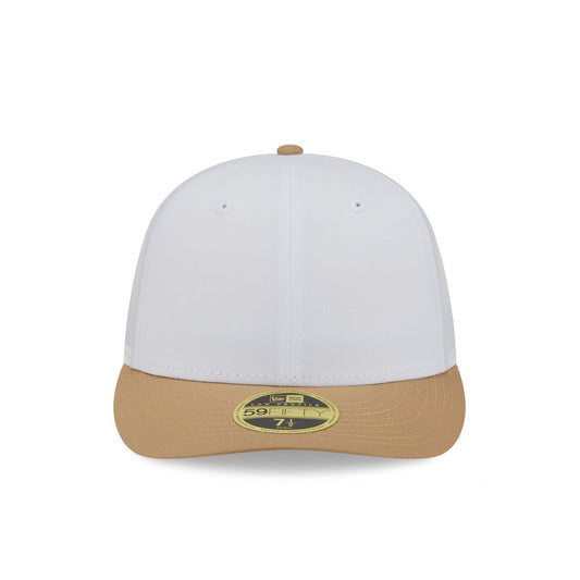 New Era Cap Cotton Nylon Tan Visor Low Profile 59FIFTY Fitted Hat