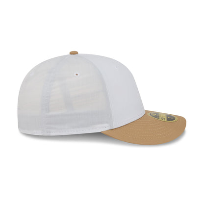 New Era Cap Cotton Nylon Tan Visor Low Profile 59FIFTY Fitted Hat