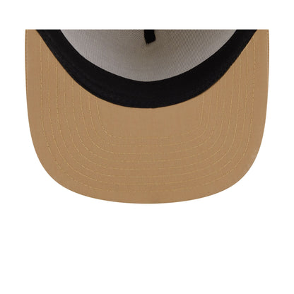 New Era Cap Cotton Nylon Tan Visor 9FIFTY A-Frame Snapback Hat