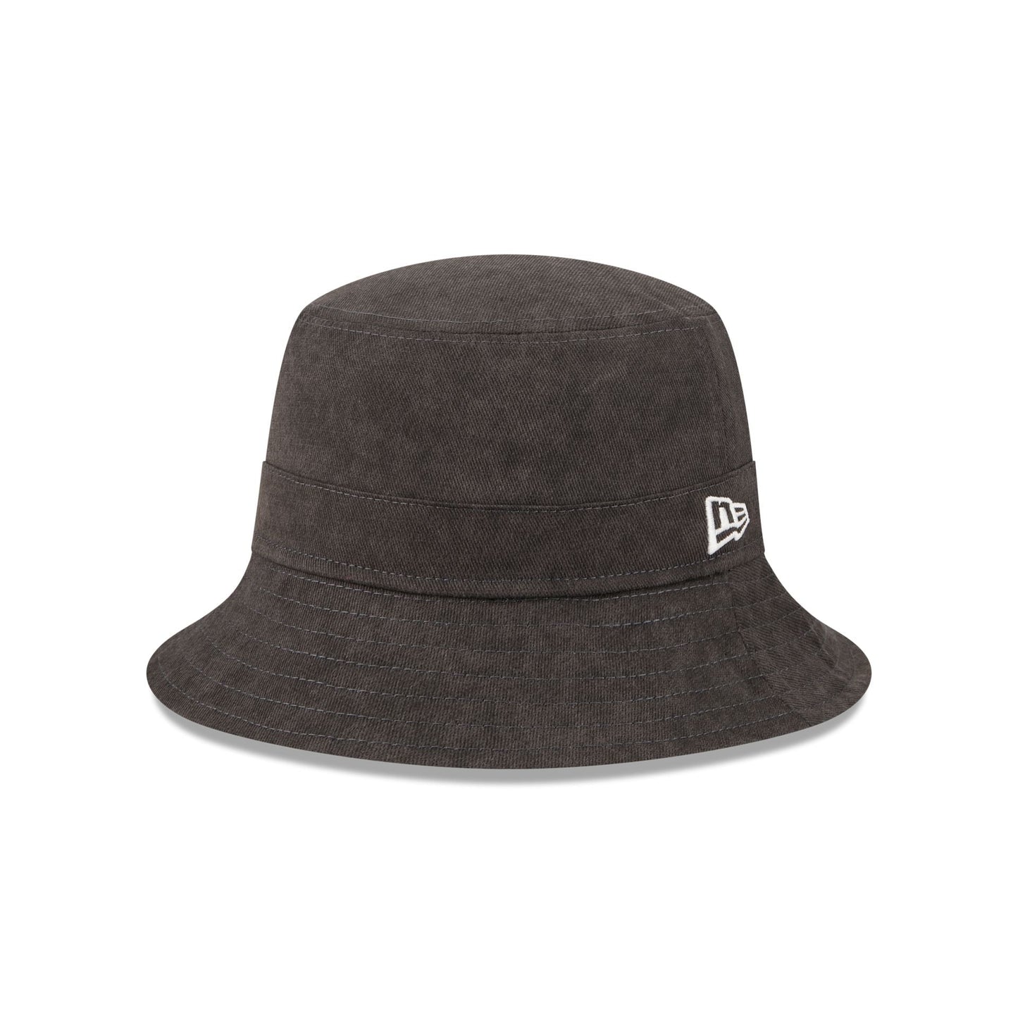 New Era Cap Washed Twill Black Bucket Hat