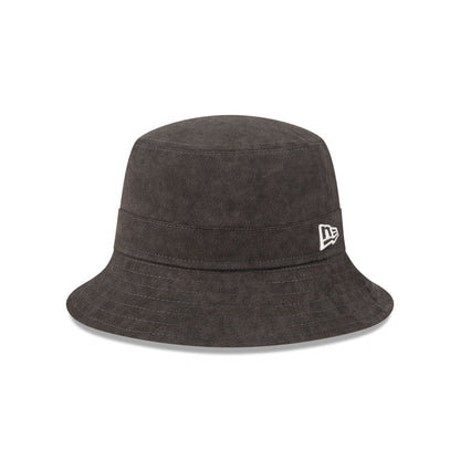New Era Cap Washed Twill Black Bucket Hat
