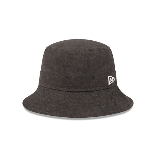 New Era Cap Washed Twill Black Bucket Hat