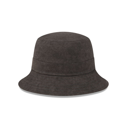 New Era Cap Washed Twill Black Bucket Hat