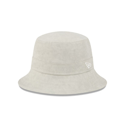 New Era Cap Washed Twill Light Biege Bucket Hat