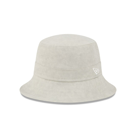 New Era Cap Washed Twill Light Biege Bucket Hat