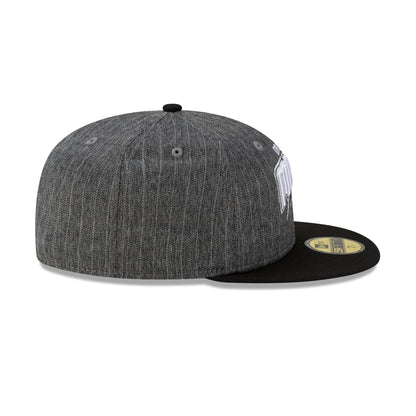 Just Caps Black Pinstripe Orlando Magic 59FIFTY Fitted Hat