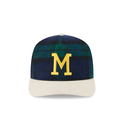 Milwaukee Brewers Plaid Letterman 19TWENTY Adjustable Hat