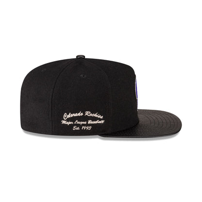 Colorado Rockies Wool Letterman 9FIFTY A-Frame Snapback Hat