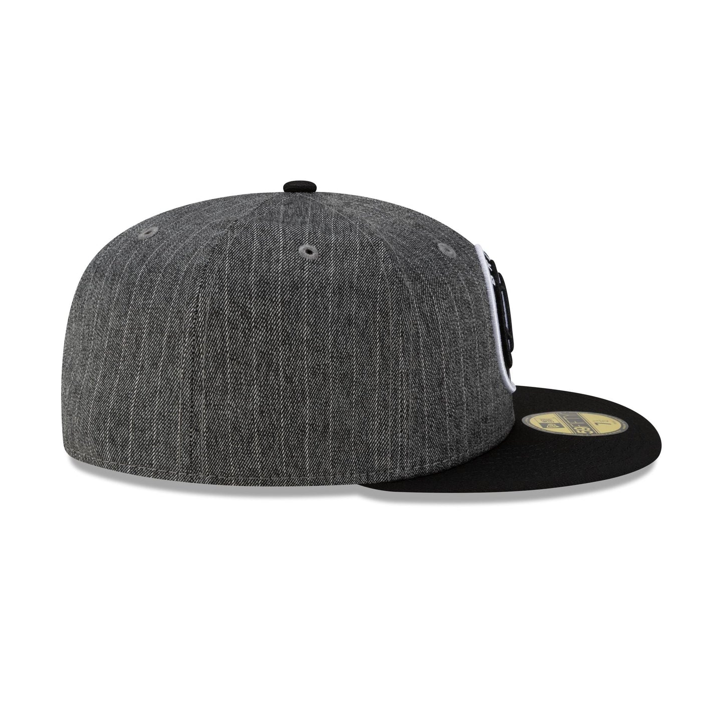 Just Caps Black Pinstripe Brooklyn Nets 59FIFTY Fitted Hat