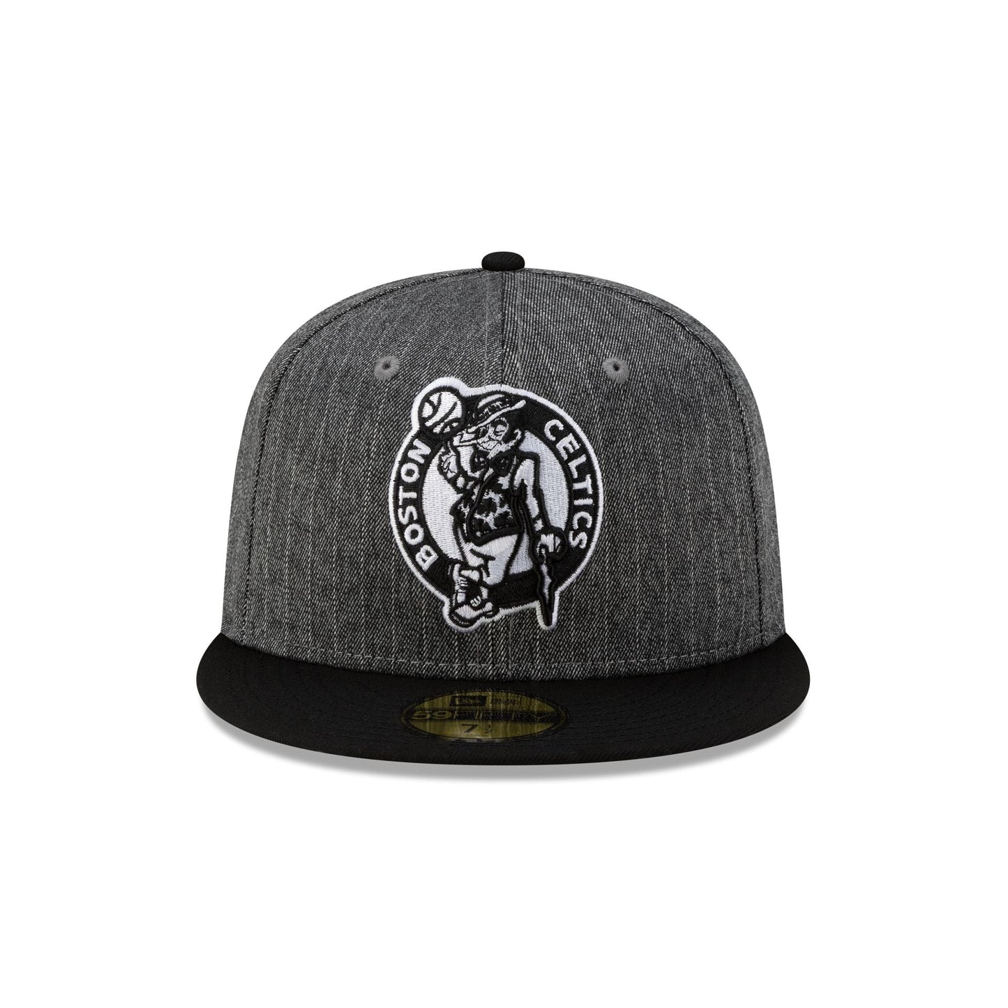 Just Caps Black Pinstripe Boston Celtics 59FIFTY Fitted Hat