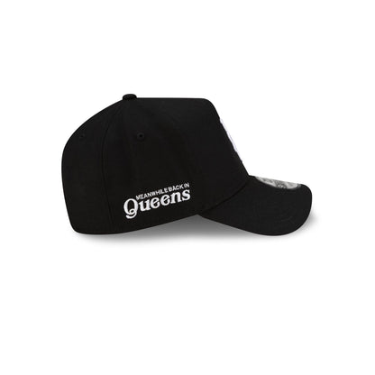 Meanwhile Back in Queens x New York Mets Black 9FORTY A-Frame Snapback Hat